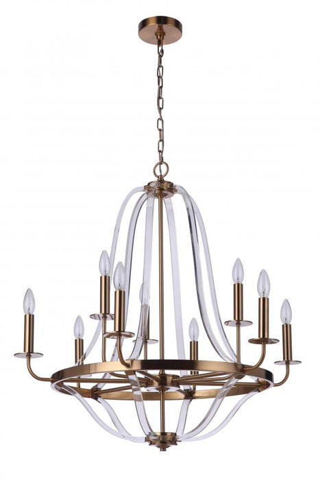 Craftmade Graclyn 9 Light Chandelier in Satin Brass