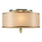 Crystorama Luxo 3 Light Drum Shade Antique Brass Flush Mount
