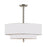 Crystorama Luxo 5 Light Drum Shade Satin Nickel Chandelier