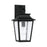 Capital 1-Light Outdoor Tapered Wall Lantern in Black with Ripple Glass