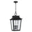 4-light Outdoor Tapered Hanging Lantern In Black With Ripple Glass | 953344BK