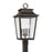 Capital 4-Light Outdoor Tapered Post Lantern in Oiled Bronze with Ripple Glass