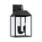 Capital 3-Light Outdoor Square Rectangle Wall Lantern in Black with Clear Glass