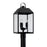 Capital 3-Light Outdoor Square Rectangle Post Lantern in Black with Clear Glass