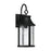1-light Outdoor Cylindrical Wall Lantern In Black With Seeded Glass | 953611BK