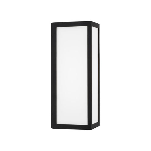 Integrated Led Outdoor Wall Lantern In Black With Painted White Glass | 954711BK-LD