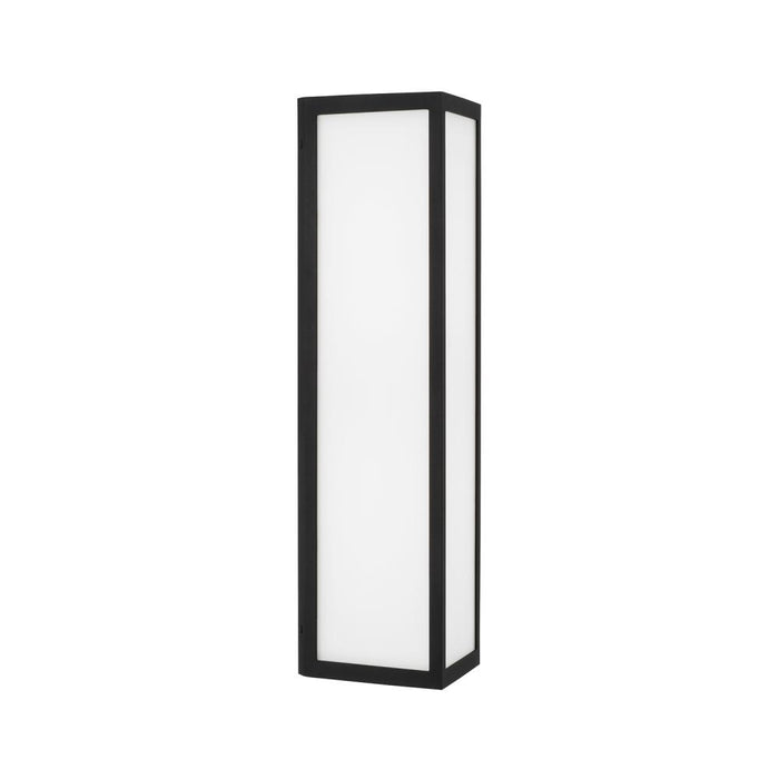 Integrated Led Outdoor Wall Lantern In Black With Painted White Glass | 954721BK-LD