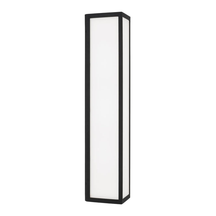 Integrated Led Outdoor Wall Lantern In Black With Painted White Glass | 954731BK-LD