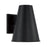 1-light Outdoor Night Sky Friendly Cone Wall Lantern In Black With Painted White Interior | 955112BK