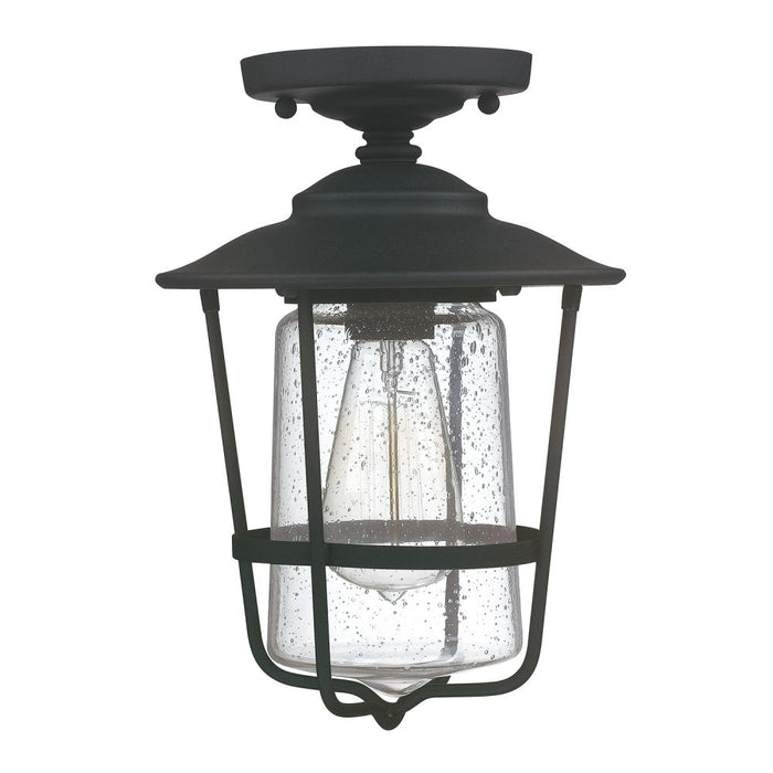 1 Light Outdoor Flush Mount | 9607BK