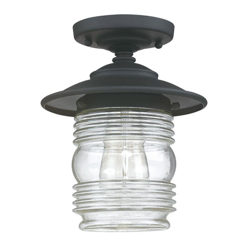 1 Light Outdoor Flush Mount | 9677BK