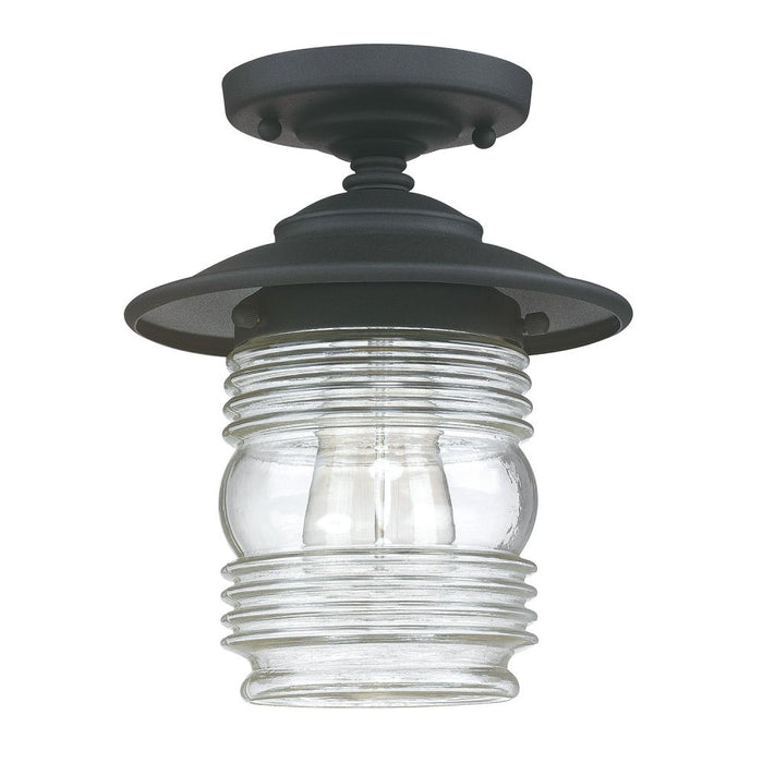 1 Light Outdoor Flush Mount | 9677BK