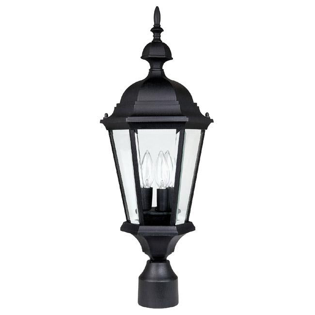 3 Light Outdoor Post Lantern | 9725BK