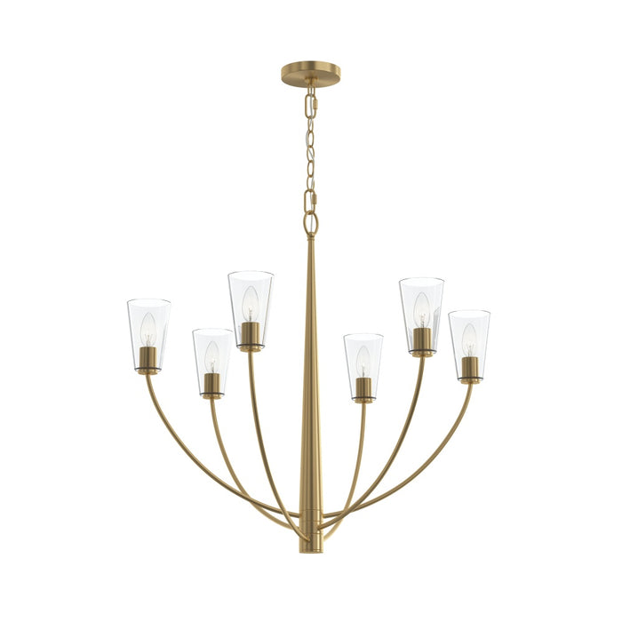 Jheni Six-light Chandelier With Clear Glass Shades | P400454-191