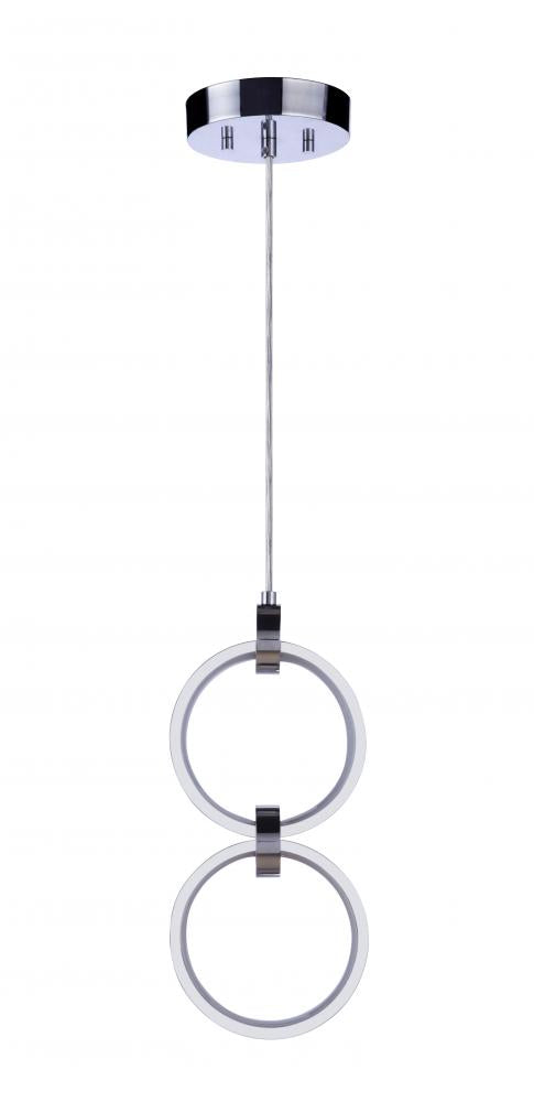Craftmade Context 2 Light LED Pendant in Chrome