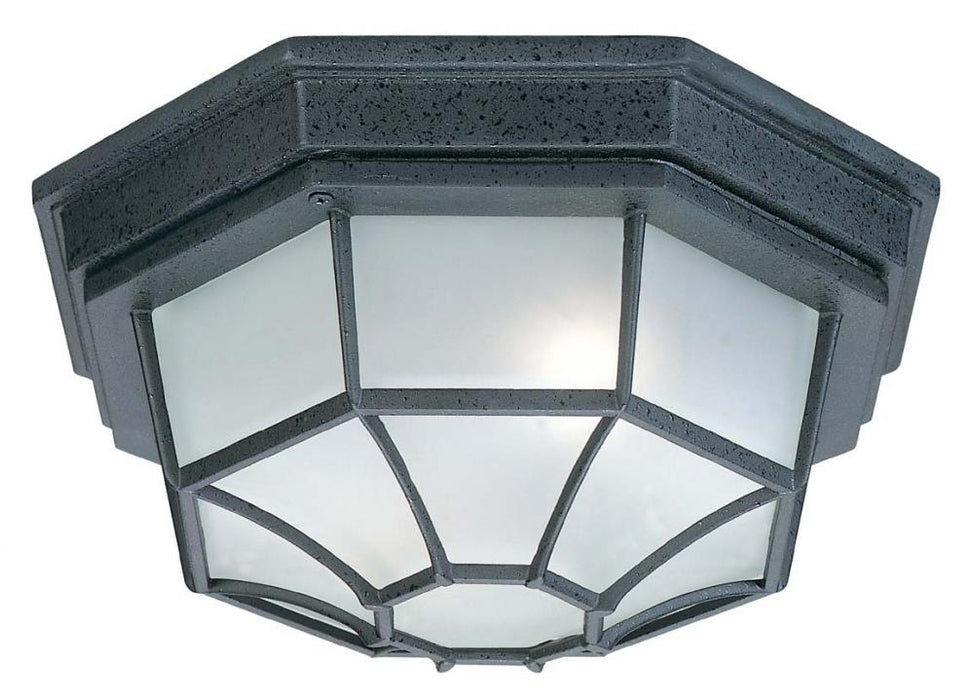2 Light Outdoor Flush Mount | 9800BK