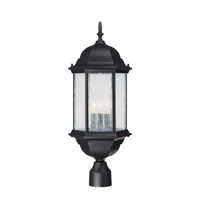 3 Light Outdoor Post Lantern | 9837BK