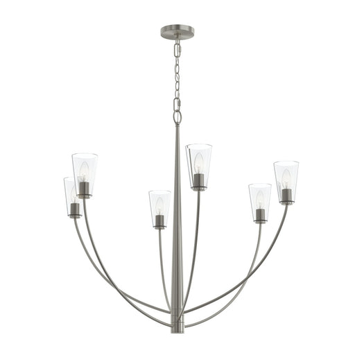 Jheni Six-light Large Chandelier With Clear Glass Shades | P400455-009