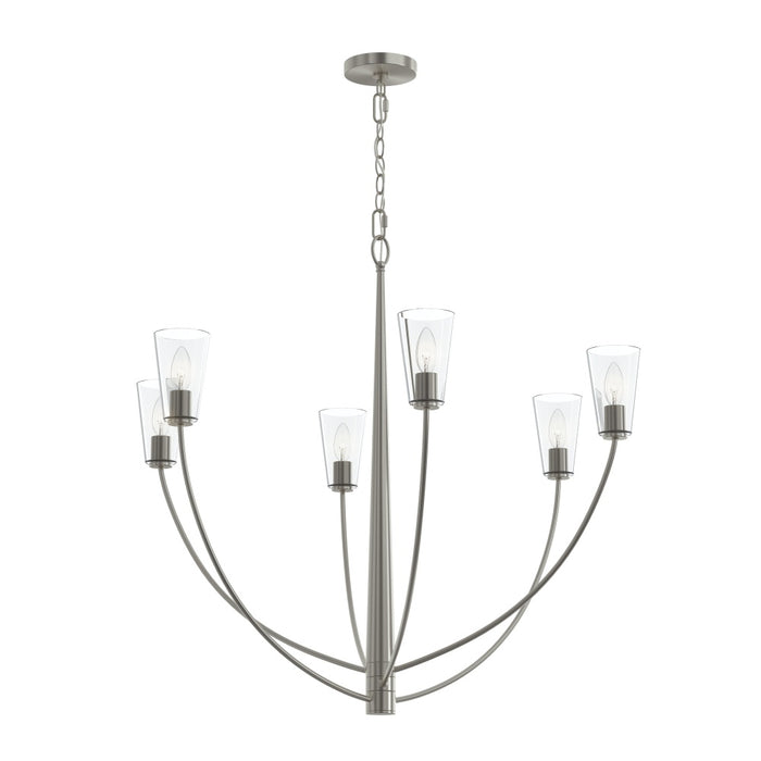 Jheni Six-light Large Chandelier With Clear Glass Shades | P400455-009