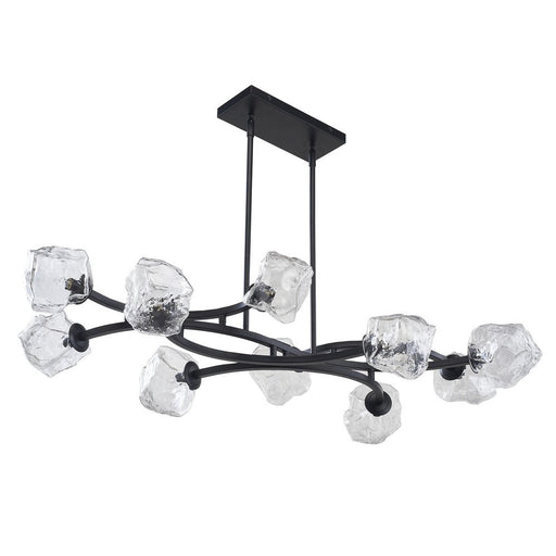 Carson Linear Chandelier 10-light Black | A0729BK