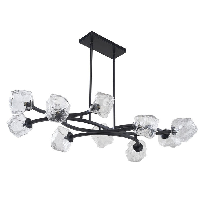 Carson Linear Chandelier 10-light Black | A0729BK