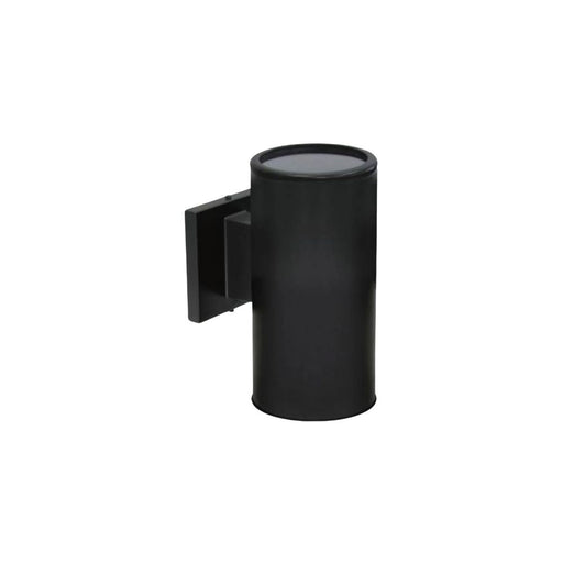 Cylinder Outdoor Wall Sconce Black -round 9" | A0903R-BK