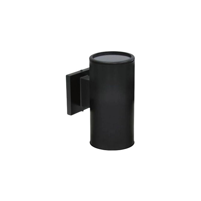 Cylinder Outdoor Wall Sconce Black -round 9" | A0903R-BK