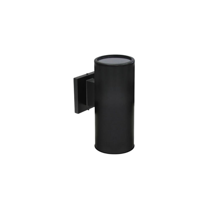 Cylinder Outdoor Wall Sconce Black -round 10" | A1003R-BK