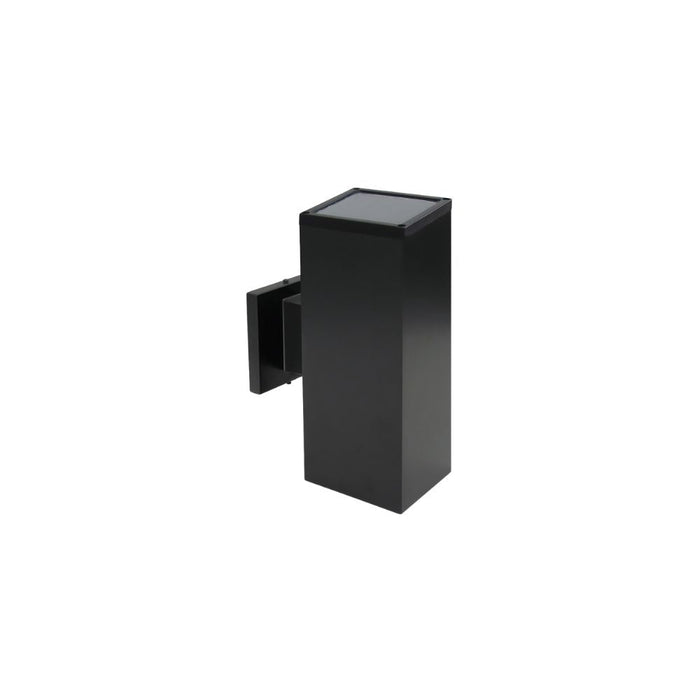 Cylinder Outdoor Wall Sconce Black -square 10" | A1003S-BK