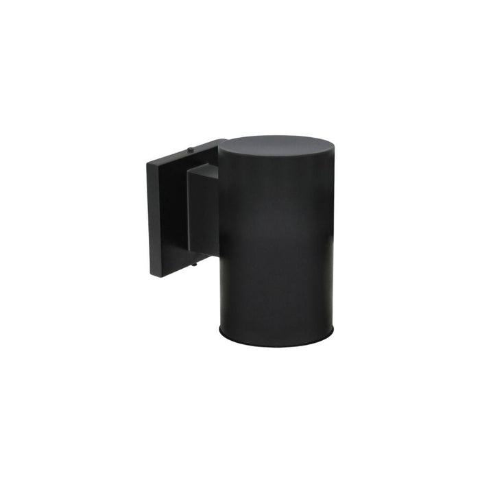 Cylinder Outdoor Wall Sconce Black -round 7" | A1101R-BK