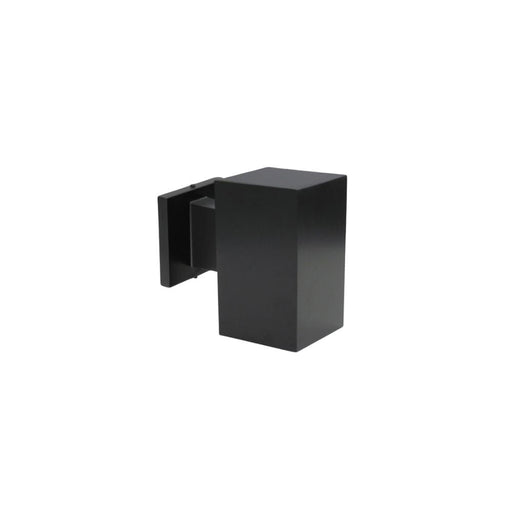 Cylinder Outdoor Wall Sconce Black -square 7" | A1101S-BK