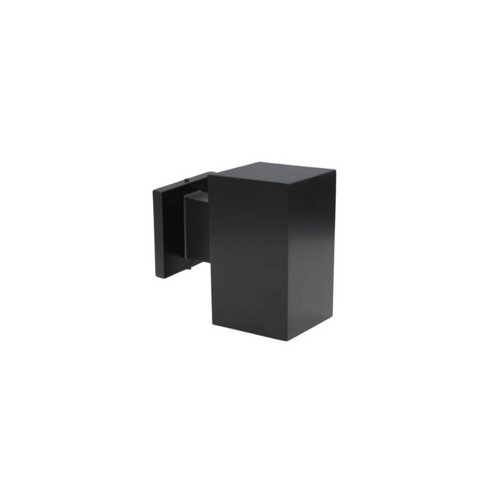 Cylinder Outdoor Wall Sconce Black -square 7" | A1101S-BK