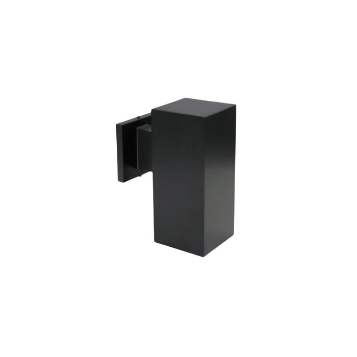 Cylinder Outdoor Wall Sconce 1-light Black -square 10" | A1102S-BK