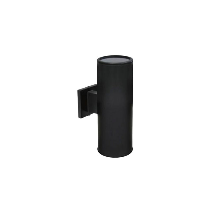 Cylinder Outdoor Wall Sconce Black -round 14" | A1103R-BK