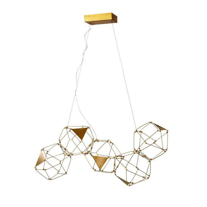 Avista Lighting Inc Avista Cube Chandelier 33" Gold -LED