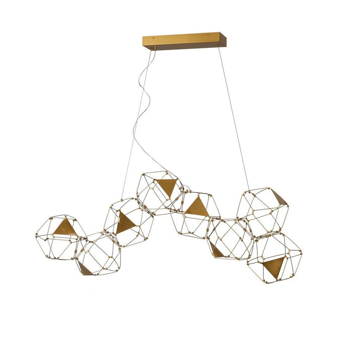 Cube Chandelier 50" Gold -led | A1892GD