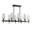 Summit Linear Chandelier 8-light -black | A2389BK