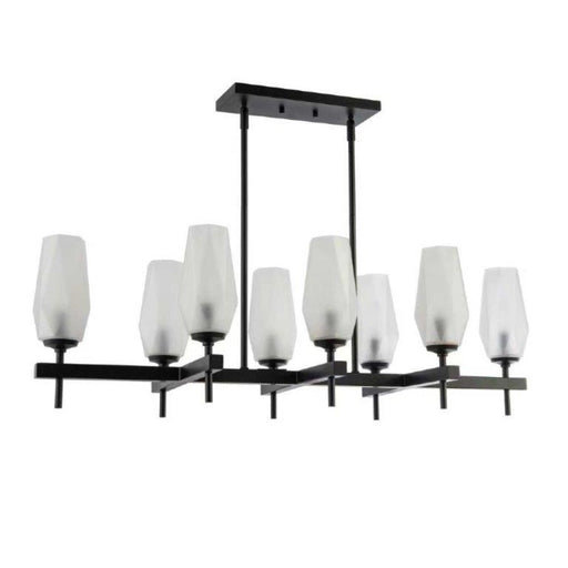 Summit Linear Chandelier 8-light -black | A2389BK
