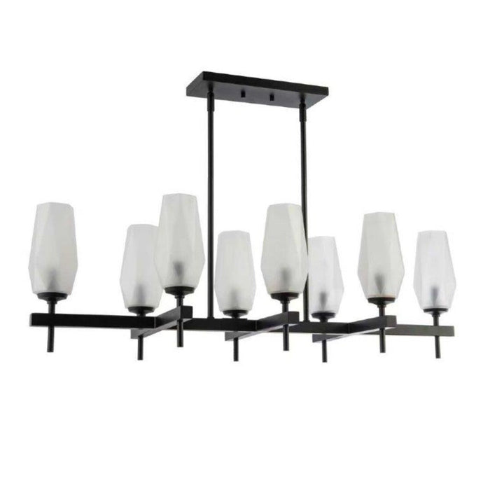 Summit Linear Chandelier 8-light -black | A2389BK