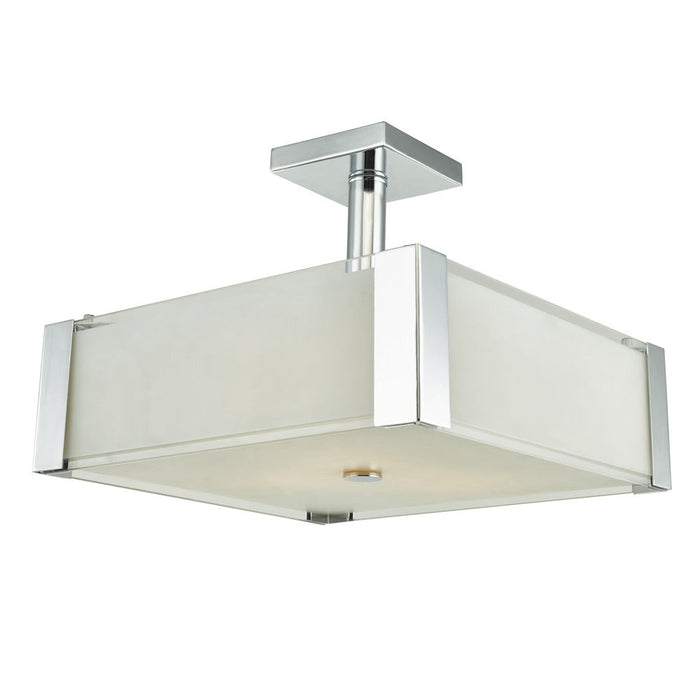 Urban Semi-flush Mount Square 3-light Brushed Nickel | A2843-11