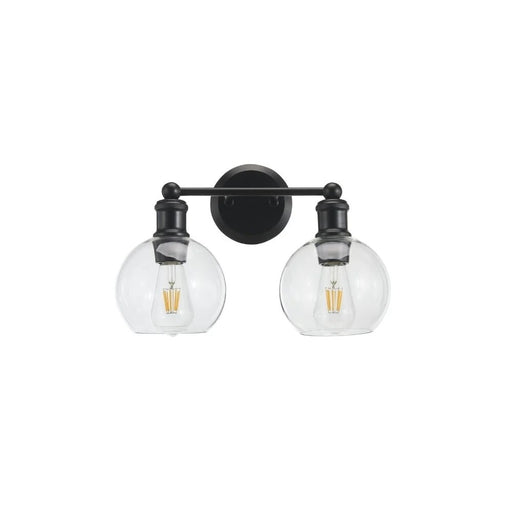 Ash Vanity Wall Light 2-light Black | A3212BK