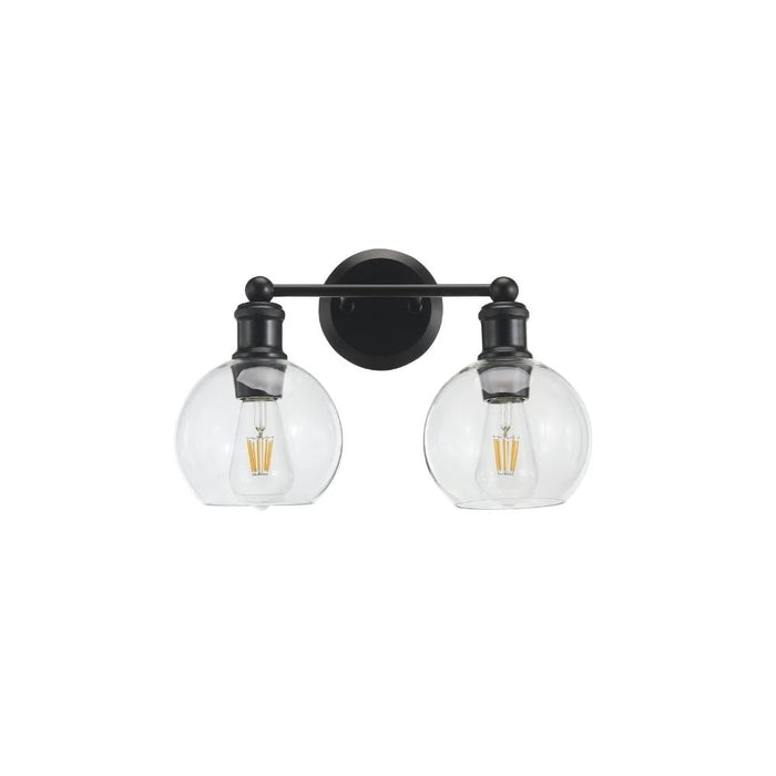 Ash Vanity Wall Light 2-light Black | A3212BK