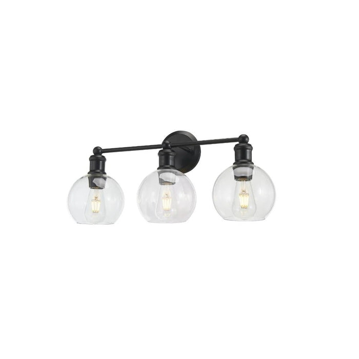 Ash Vanity Wall Light 3-light Black | A3213BK