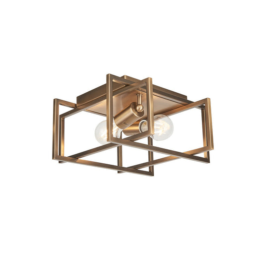 Korson 12" Flush Mount Antique Brass 2-light | A4712AB
