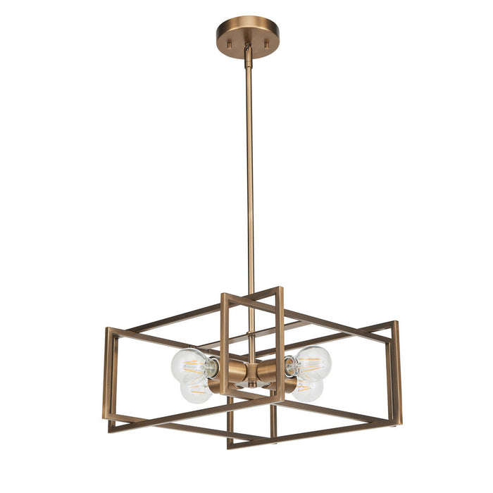 Korson 16" 4-light Antique Brass Pendant | A4715AB