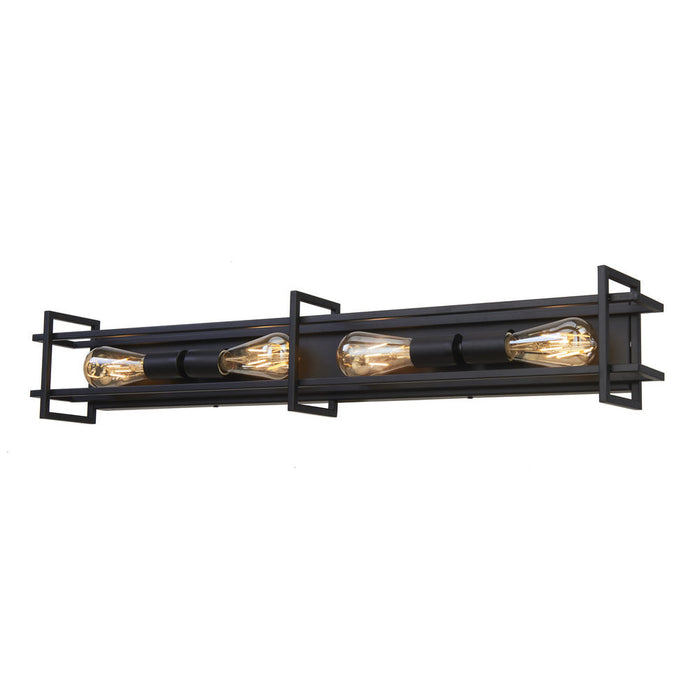 Korson 36" 4- Light Black Vanity Wall Light | A4736BK