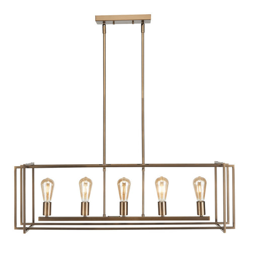 Korson 39" Linear Antique Brass Pendant | A4755AB