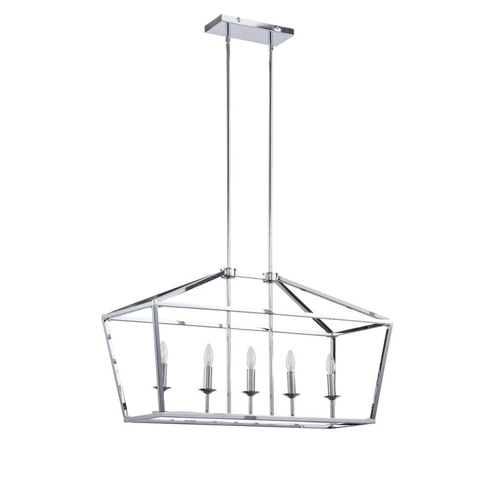 Stratford Linear Chandelier 5-light Chrome | A4836CH