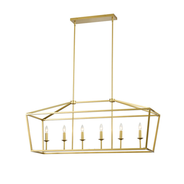 Stratford Linear Chandelier 6-light Soft Gold | A4848SG
