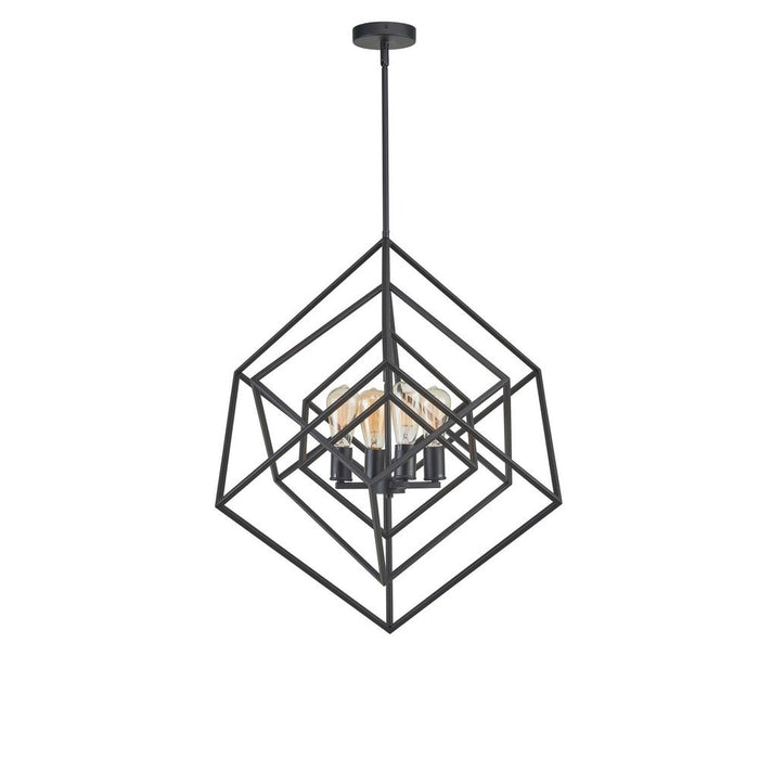 Geometric 24" Chandelier Black | A5924BK